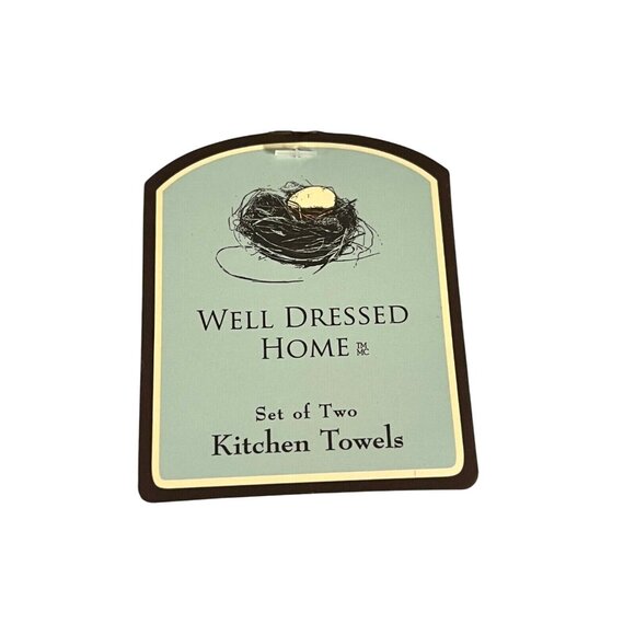 Hoppy Easter Bunny Rabbit Kitchen 2 Towel Set Spring Garden Floral New - Picture 3 of 3